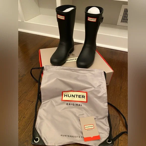 💫Brand New Original Tour Short Hunter Boots- Black💫 - Picture 6 of 14